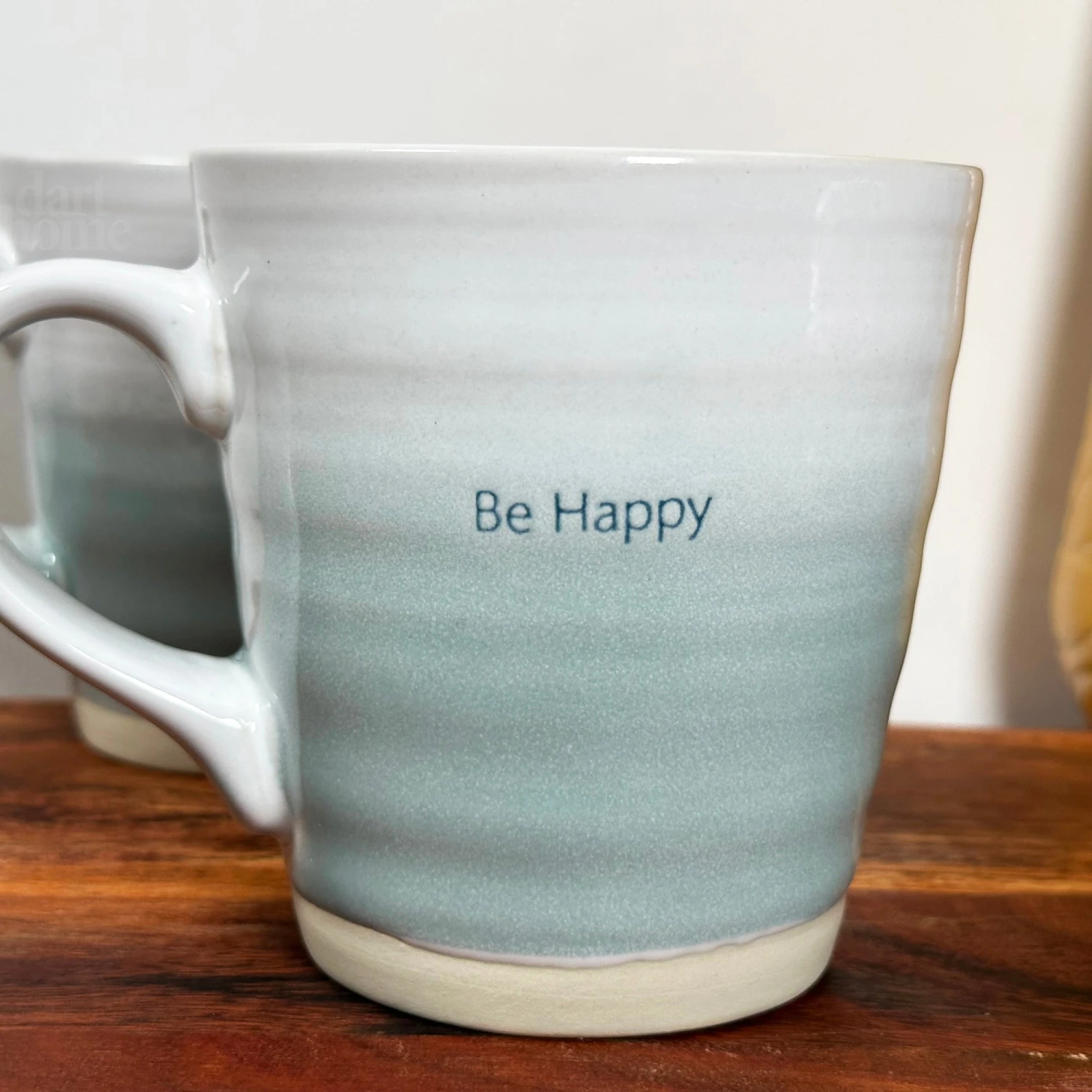 Darthome Limited Set Of 2 Blue Be Happy Quote Mugs 500ml 5 Darthome Limited Set Of 2 Blue Be Happy Quote Mugs 500ml - Image 5