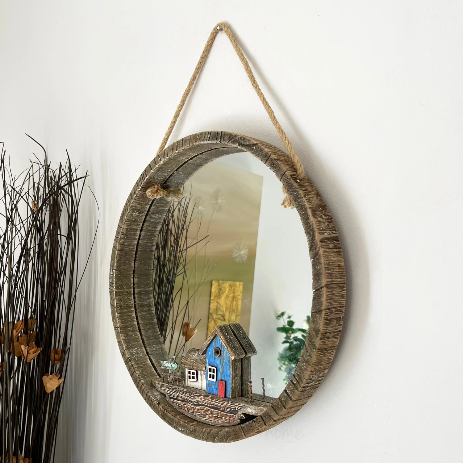 Darthome Limited Rustic Beach Hut Wall Mirror 1 Darthome Limited Rustic Beach Hut Wall Mirror