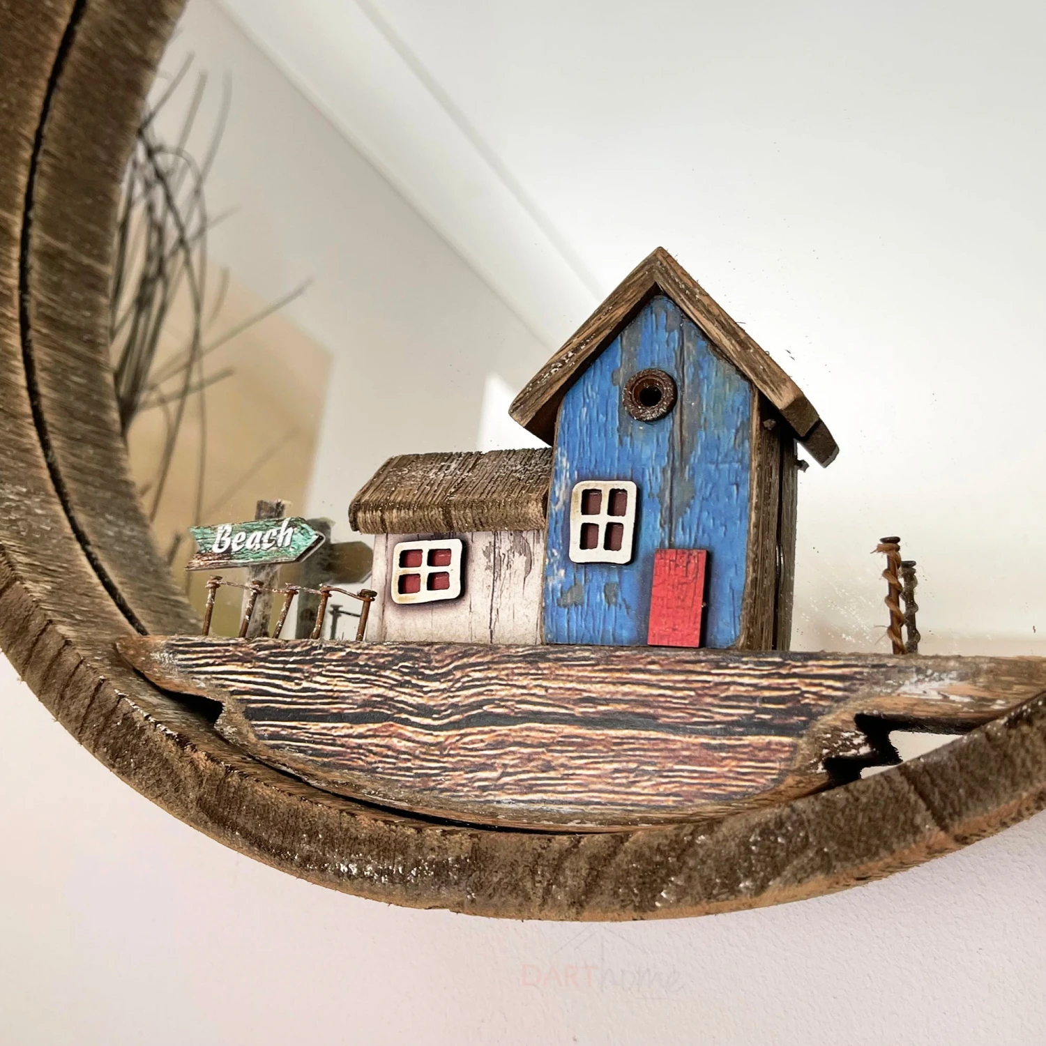 Darthome Limited Rustic Beach Hut Wall Mirror 2 Darthome Limited Rustic Beach Hut Wall Mirror - Image 2