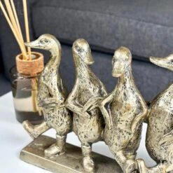 Darthome Limited Gold Five Dancing Ducks Sculpture -Decor Garden Shop IMG E1968