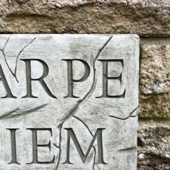 Darthome Limited Stone Carpe Diem Wall Plaque 8 Darthome Limited Stone Carpe Diem Wall Plaque -Decor Garden Shop IMG E2097