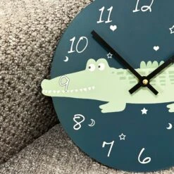 Darthome Limited Round Crocodile Childrens Wall Clock -Decor Garden Shop IMG E2173