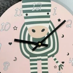 Darthome Limited Round Zebra Childrens Wall Clock -Decor Garden Shop IMG E2185