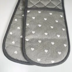 Darthome Limited Grey Heart Double Oven Glove -Decor Garden Shop IMG E2252