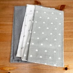 Darthome Limited Pack Of 3 Love Hearts Tea Towels