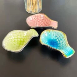 Darthome Limited Set Of 3 Stone Coloured Fish Snack Dishes