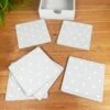 Darthome Limited Set Of 6 Grey Love Heart Coasters With Storage Box