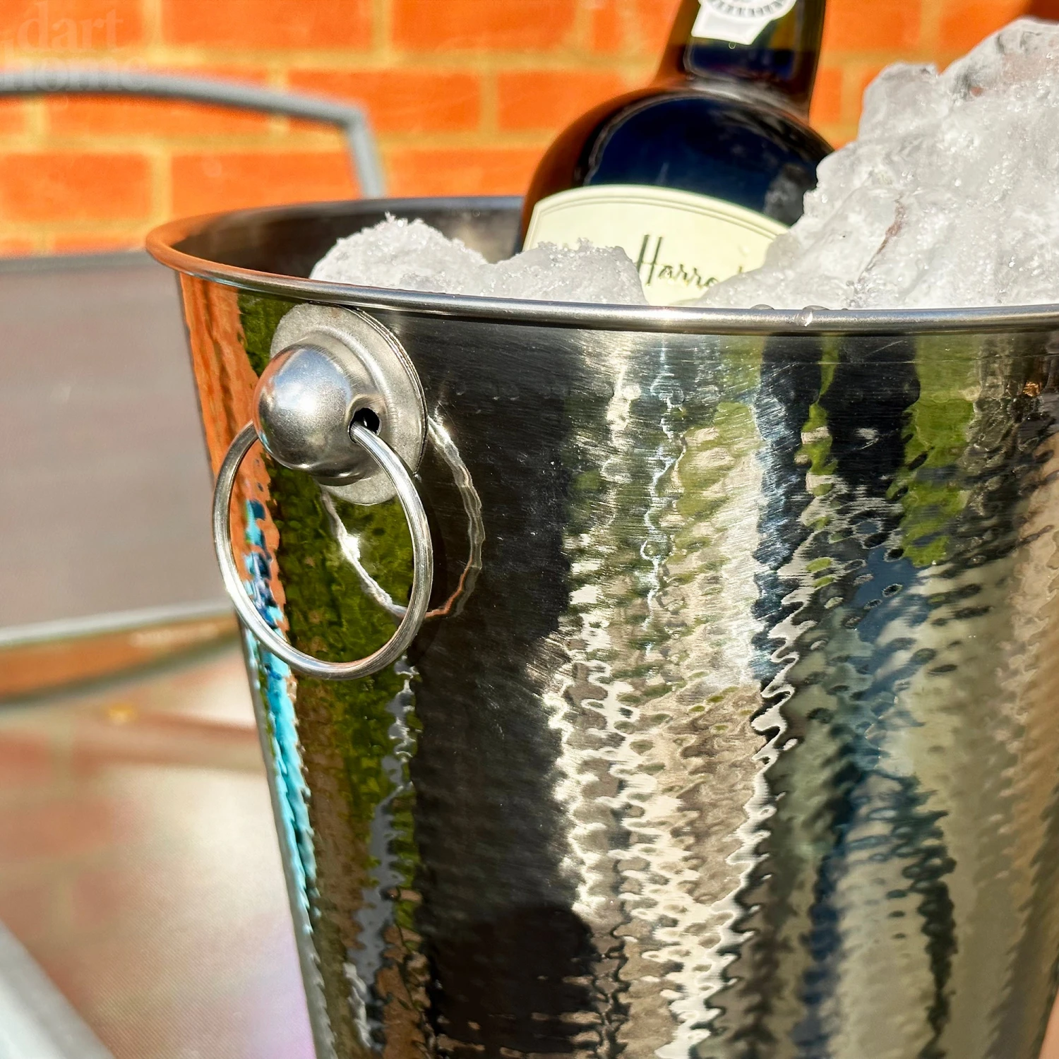 Darthome Limited Hammered Stainless Steel Champagne Bucket 2 Darthome Limited Hammered Stainless Steel Champagne Bucket - Image 2