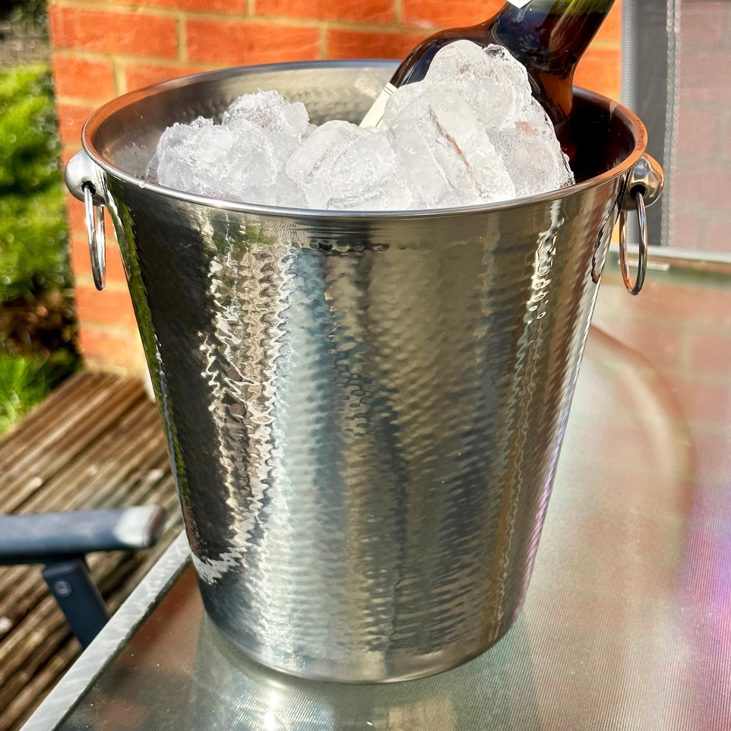 Darthome Limited Hammered Stainless Steel Champagne Bucket 1 Darthome Limited Hammered Stainless Steel Champagne Bucket