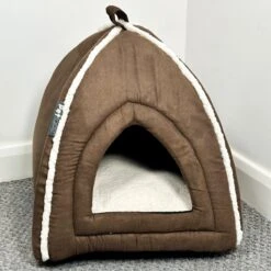 Darthome Limited Petface Brown Luxury Igloo Cat Bed