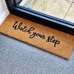 Darthome Limited Watch Your Step Typography Door Mat 75x25cm