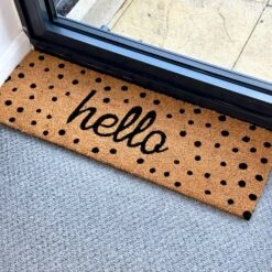 Darthome Limited Polka Dot Hello Door Mat 75x25cm
