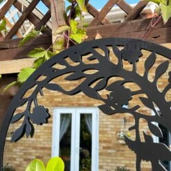 Darthome Limited Cat In The Bushes Silhouette Garden Mirror -Decor Garden Shop IMG E2578