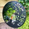 Darthome Limited Cat In The Bushes Silhouette Garden Mirror