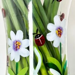 Darthome Limited Hand Painted Glass Ladybirds Vase -Decor Garden Shop IMG E2615