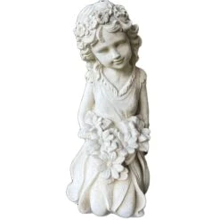 Darthome Limited Stone Flower Girl Garden Sculpture 17 Darthome Limited Stone Flower Girl Garden Sculpture -Decor Garden Shop IMG E2723copy