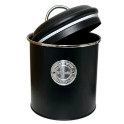 Darthome Limited Matt Black Metal Biscuit Tin -Decor Garden Shop IMG E2767copy