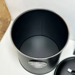 Darthome Limited Matt Black Metal Biscuit Tin -Decor Garden Shop IMG E2769