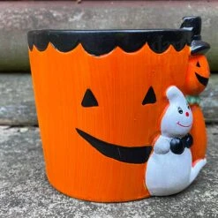Darthome Limited Halloween Pumpkin Ghost Plant Pot B -Decor Garden Shop IMG E2777