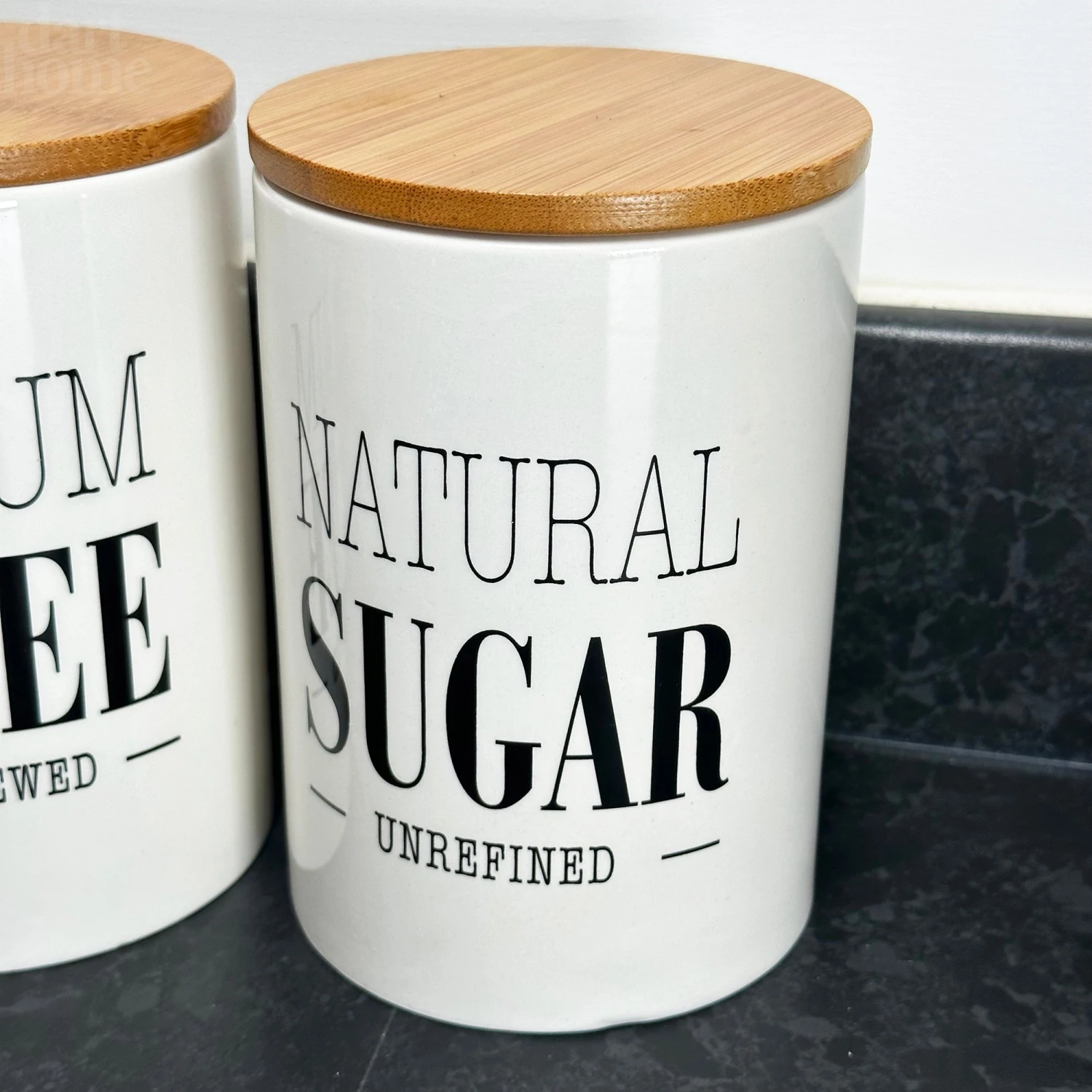 Darthome Limited Cream Ceramic Tea Coffee Sugar Canisters 2 Darthome Limited Cream Ceramic Tea Coffee Sugar Canisters - Image 2