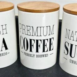 Darthome Limited Cream Ceramic Tea Coffee Sugar Canisters 14 Darthome Limited Cream Ceramic Tea Coffee Sugar Canisters -Decor Garden Shop IMG E2783 76bf1326 23a2 497e 991a 228efdf6fc0c