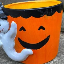 Darthome Limited Halloween Pumpkin Ghost Plant Pot A 9 Darthome Limited Halloween Pumpkin Ghost Plant Pot A -Decor Garden Shop IMG E2785