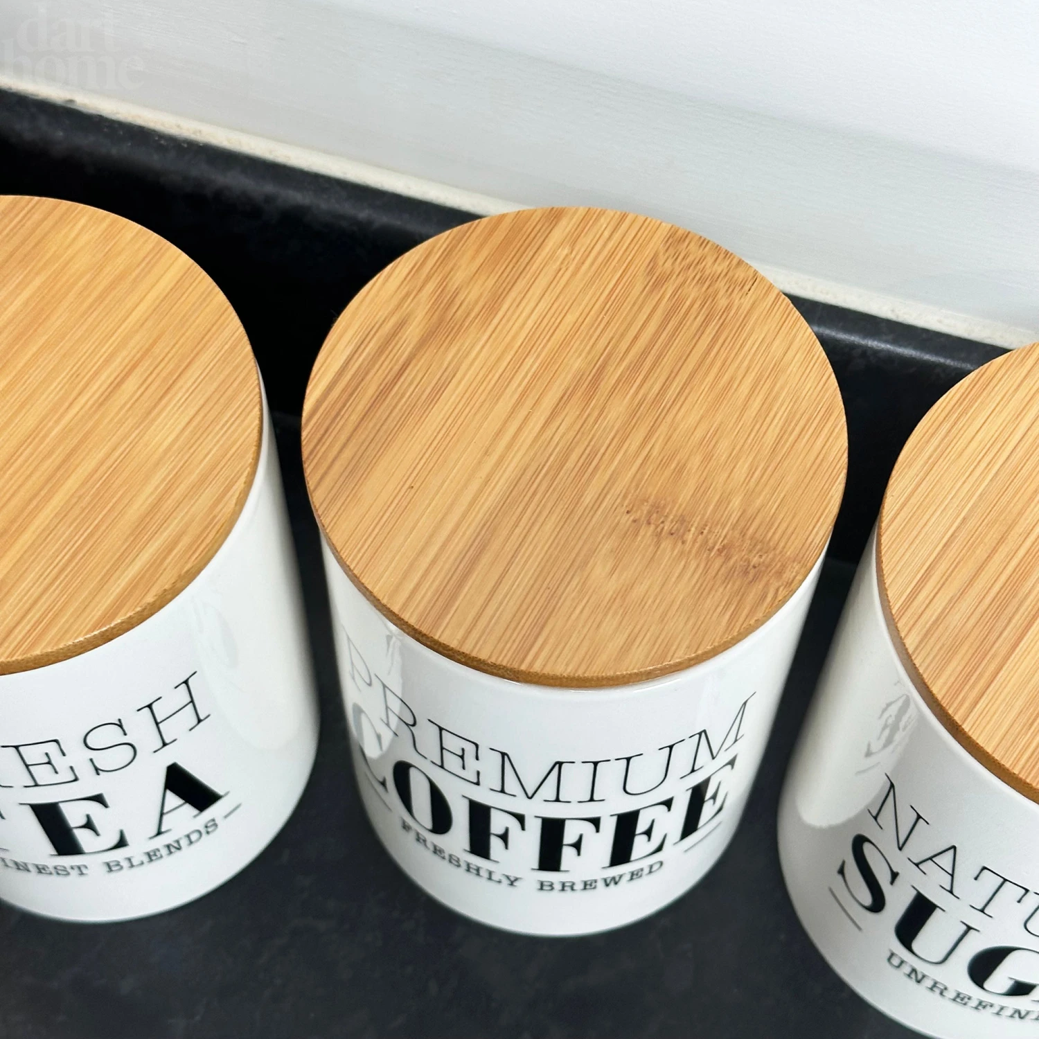 Darthome Limited Cream Ceramic Tea Coffee Sugar Canisters 5 Darthome Limited Cream Ceramic Tea Coffee Sugar Canisters - Image 5