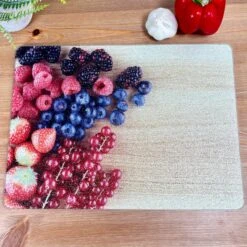 Darthome Limited Glass Chopping Board Mixed Berries
