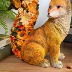 Darthome Limited Autumn Flower Fox Ornament -Decor Garden Shop IMG E2954