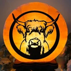 Darthome Limited Highland Cow Salt Lamp -Decor Garden Shop IMG E2997