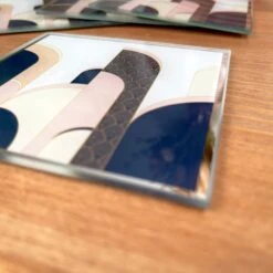 Darthome Limited Glass Art Deco Coasters Set Of 4 11 Darthome Limited Glass Art Deco Coasters Set Of 4 -Decor Garden Shop IMG E3015