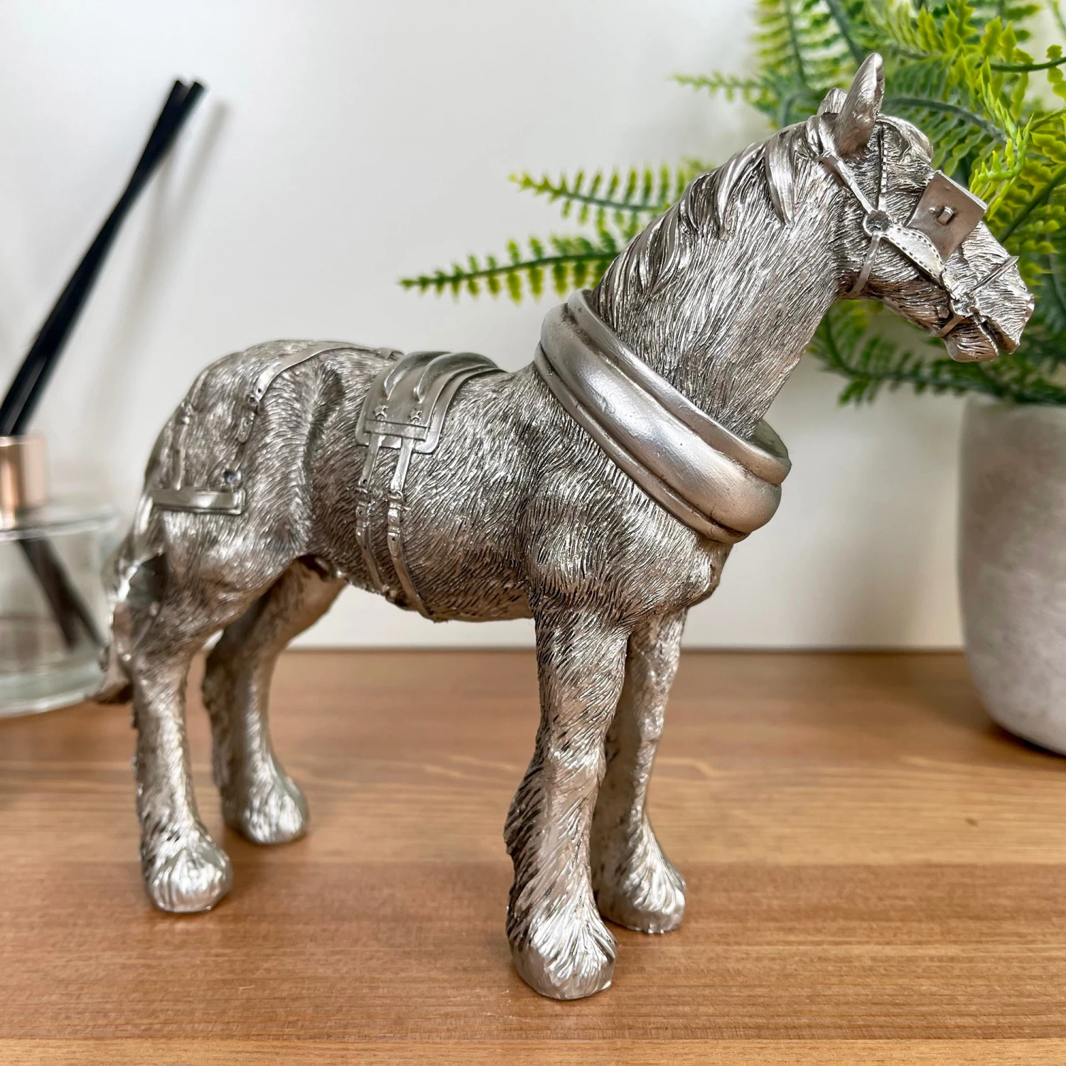 Darthome Limited Silver Shire Horse Figurine 2 Darthome Limited Silver Shire Horse Figurine - Image 2