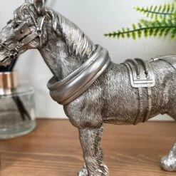 Darthome Limited Silver Shire Horse Figurine -Decor Garden Shop IMG E3069