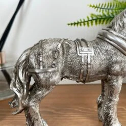 Darthome Limited Silver Shire Horse Figurine -Decor Garden Shop IMG E3073 1