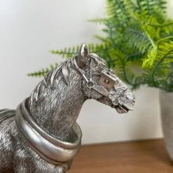 Darthome Limited Silver Shire Horse Figurine -Decor Garden Shop IMG E3074