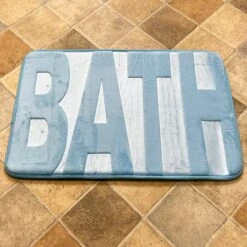 Darthome Limited Blue Memory Foam 'Bath' Shower Mat