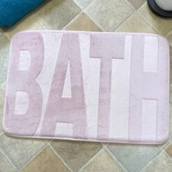 Darthome Limited Pink Memory Foam 'Bath' Shower Mat