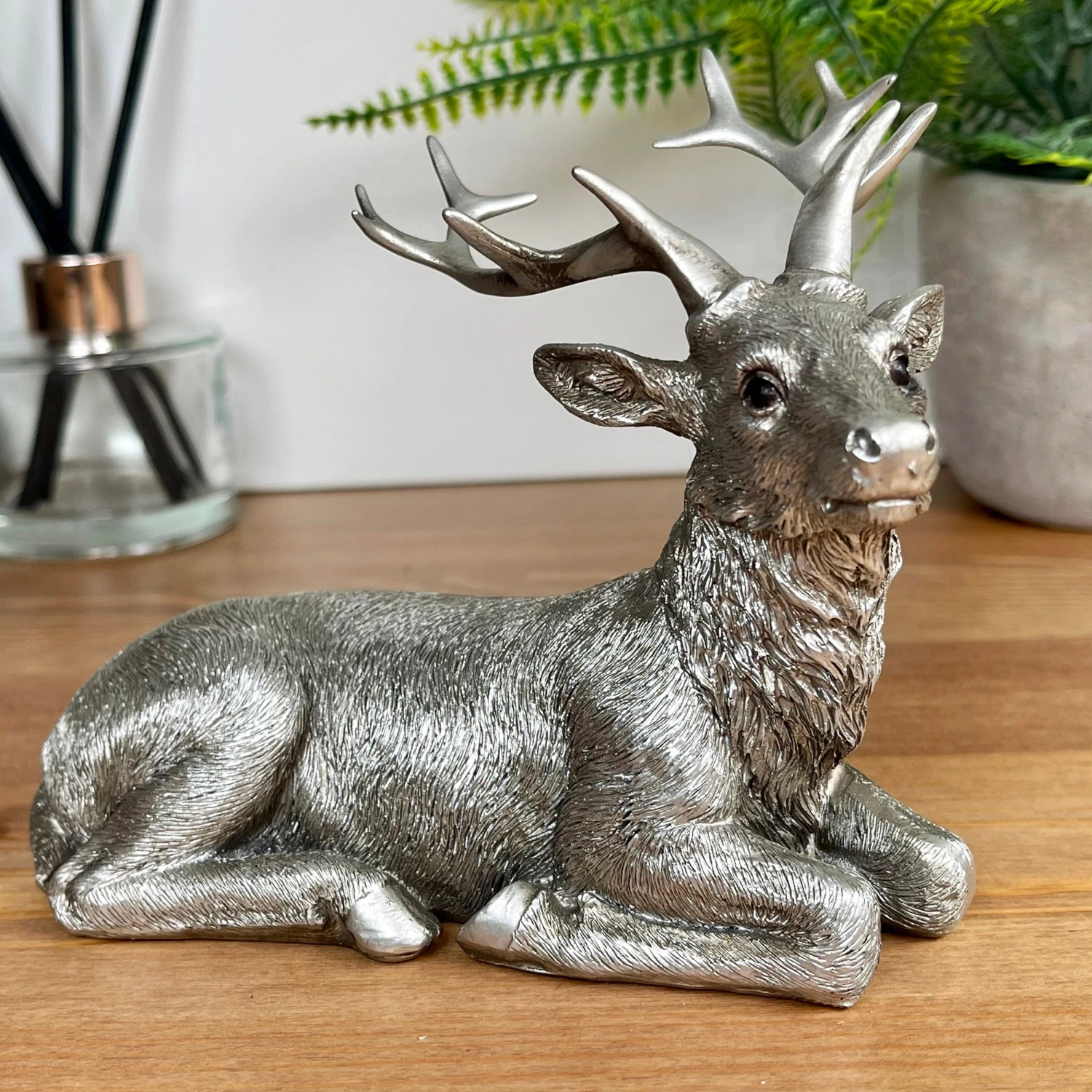 Darthome Limited Silver Laying Stag Figurine 1 Darthome Limited Silver Laying Stag Figurine