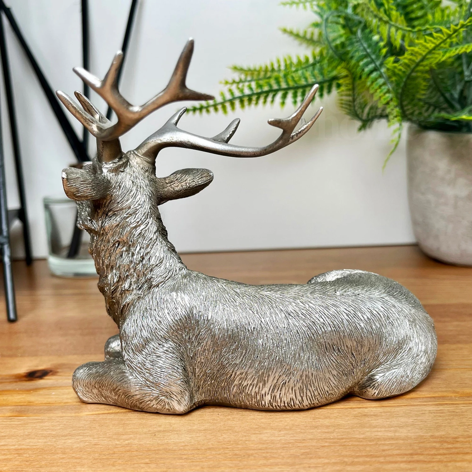 Darthome Limited Silver Laying Stag Figurine 6 Darthome Limited Silver Laying Stag Figurine - Image 6