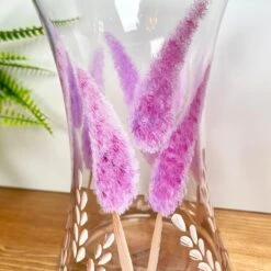 Darthome Limited Hand Painted Glass Pink Bunnytail Vase -Decor Garden Shop IMG E3249