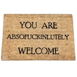 Darthome Limited You Are Absof**kinlutely Welcome Coir Door Mat -Decor Garden Shop IMG E3288copy