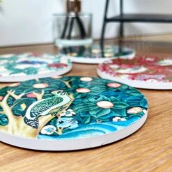 Darthome Limited William Morris Ceramic Coaster Set Of 4 -Decor Garden Shop IMG E3334