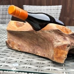 Darthome Limited Driftwood Triple Wine Bottle Holder -Decor Garden Shop IMG E3385
