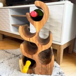 Darthome Limited Rustic Wood Wine Rack, 6 Bottles -Decor Garden Shop IMG E3441 edited85 1