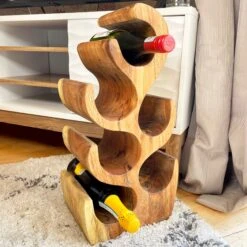 Darthome Limited Rustic Wood Wine Rack, 6 Bottles