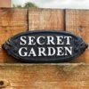 Darthome Limited Secret Garden Black Cast Iron Sign