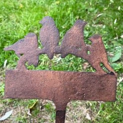 Darthome Limited Cast Iron Birds Welcome Sign With Spike -Decor Garden Shop IMG E3514