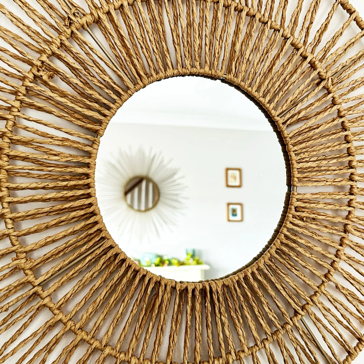 Darthome Limited Woven Paper Rope Wall Mirror 50cm X 50cm 4 Darthome Limited Woven Paper Rope Wall Mirror 50cm X 50cm - Image 4