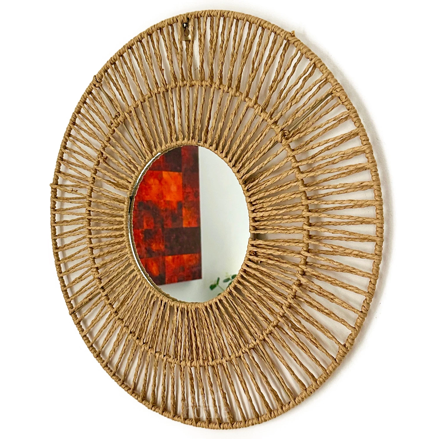 Darthome Limited Woven Paper Rope Wall Mirror 50cm X 50cm 6 Darthome Limited Woven Paper Rope Wall Mirror 50cm X 50cm - Image 6