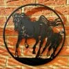 Darthome Limited Galloping Horses Silhouette Garden Wall Art
